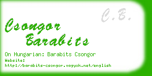 csongor barabits business card